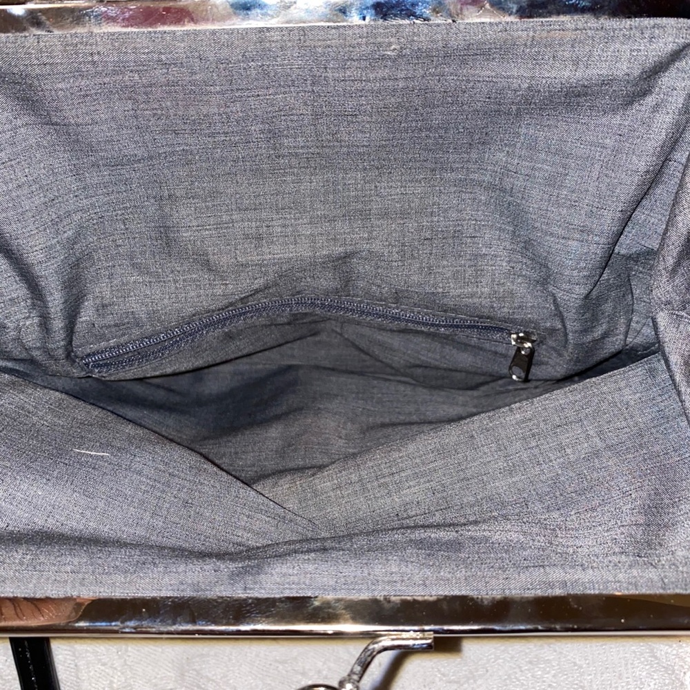 Vintage Black Patent Leather Clutch Wristlet - Picture 13 of 13